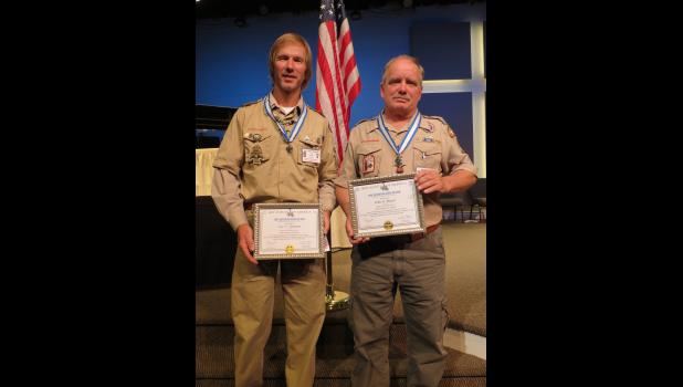 Van Dunham and John Rupert, recipients of the Silver Beaver Award by the Pony Express Council.