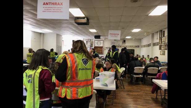 Participants gather at the Hamilton American Legion.