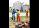 University of Missouri Extension horticulture specialist Katie Kammler gives tips on using chain saws at the recent Pearls of Production event for women livestock operators. Photo by Linda Geist