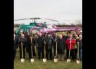 Chillicothe city officials, emergency responders, hospital staff, LifeFlight Eagle personnel and other community members held a frigid ceremonial groundbreaking Wednesday, Dec. 7, at the site of LifeFlight Eagle’s new base at the Chillicothe Municipal Airport.
